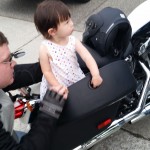 Who says baby motorcycles don't have baby seats?