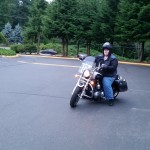 Gearad learning to ride
