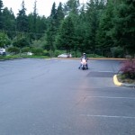 Gearad learning to ride
