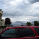 Morning clouds and fog rolling over the mountains