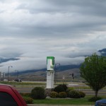 Morning clouds and fog rolling over the mountains